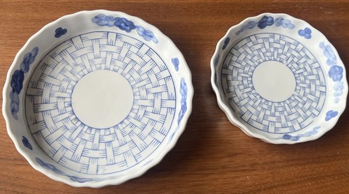 Ceramic pie dishes - pie, blue