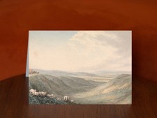 Valley Landscape with Sheep by Samuel Howitt - A5 Art Print Greeting Card