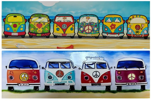 Camper van tile plaque - van, ceramic