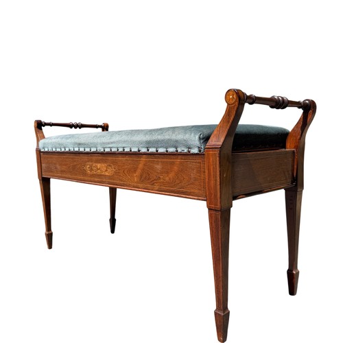 Edwardian piano stool - edwardian, hall