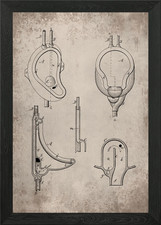 Vintage urinal blueprint - vintage,