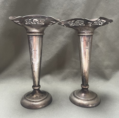 Pair vintage silver plated - of,