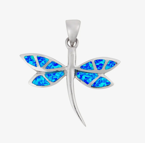 Dragonfly necklace blue - necklace,