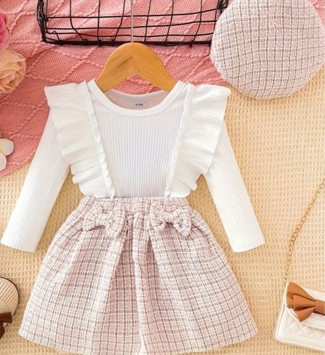 Girls piece tweed - set,