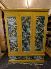 Triple Vintage Wardrobe Bedroom Furniture Painted Upcycled Commission Piece