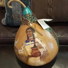 Hand Painted Gourd Native