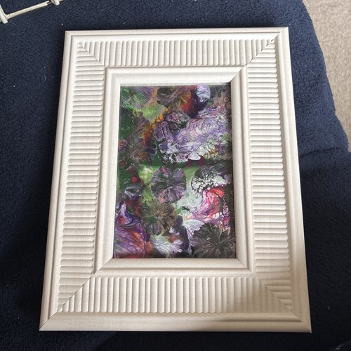 Small framed abstract acrylic - abstract,