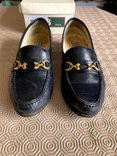HB Ladies Italian Navy leather shoes size 7 B (marked as 9 B US)