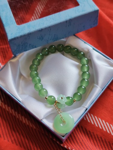 Jade green bracelet - bracelet,