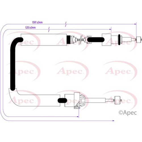 Apec handbrake cable - apec,