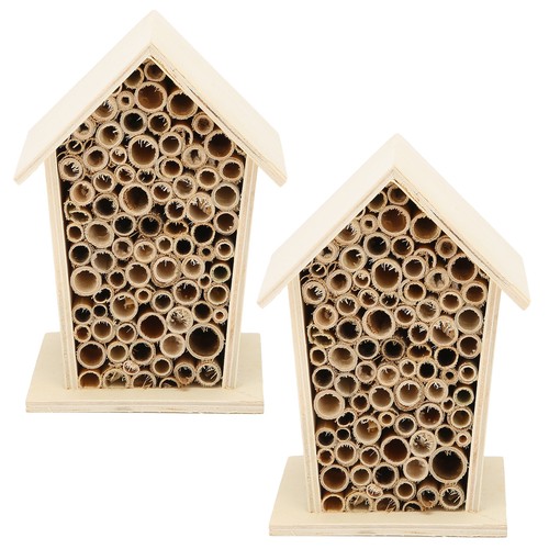 2pcs wooden bee house wood - 2pcs,