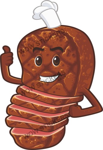 Steak mascot sticker - mascot,