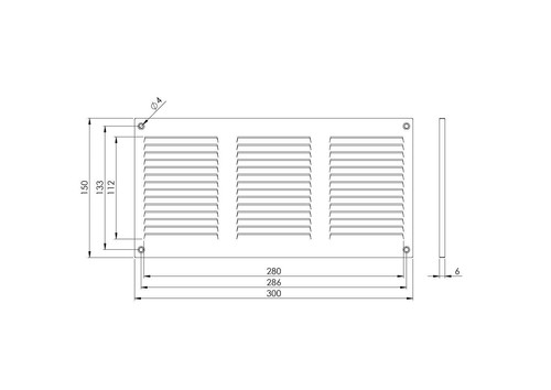 Galvanised steel air vent - steel,