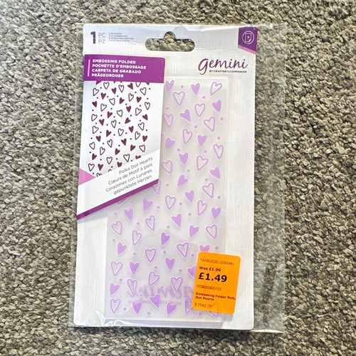 Gemini embossing folder hearts - embossing,