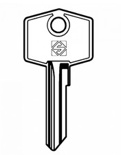 Classic Car key - FORD, ASTON, JAGUAR, LANDROVE (Silca UNI11A) - Uncut Key Blank