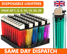 50X DISPOSABLE LIGHTERS CHILD SAFETY ADJUSTABLE FLAME ASSORTED COLOURS UK Seller