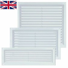 WHITE LOUVRE AIR VENTS Small/Large Ventilation Ducting Brick Wall Grille Cover !
