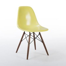 Herman Miller Eames DSW Lemon Yellow Original Vintage Dining Side Shell Chair