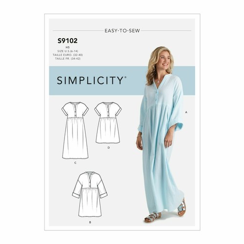 Simplicity 9102 misses caftan - 9102,