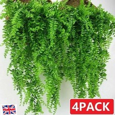 4Pcs Fake Hanging Plants Artificial Ferns Fake Plants Indoor Outdoor Home Decor