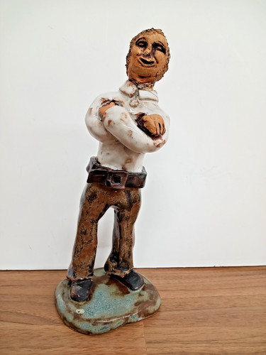 Studio pottery figurine arms - studio,