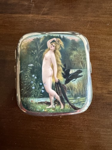 Antique enamel sterling solid - antique,