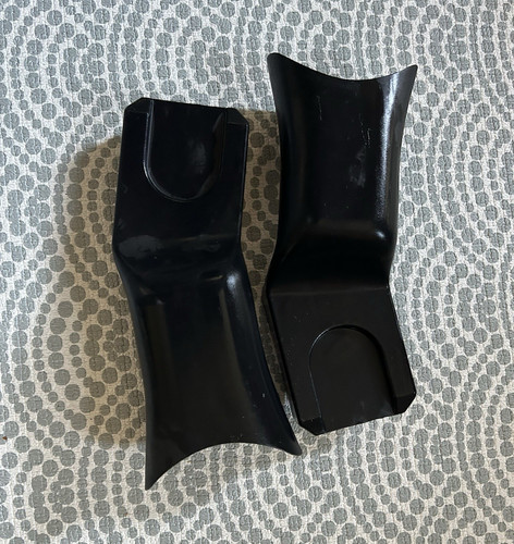 Black pushchair adapter clips - black,