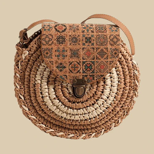 Straw round bag for women - for,
