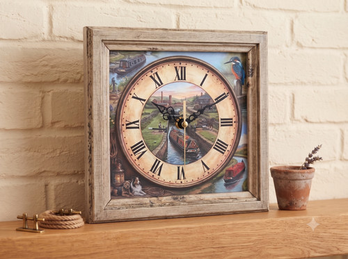 Narrowboat wall desk clock - narrowboat, or