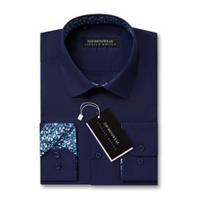 MENS NAVY OXFORD SHIRT SMART