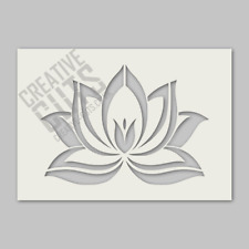 Lotus Flower Decorative Art Decor Stencil - Premium Mylar Reusable Various Sizes