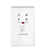 NEW DETA S1305 SLIMLINE SHAVER SUPPLY SOCKET DUAL VOLTAGE 115/240v WITH NEON