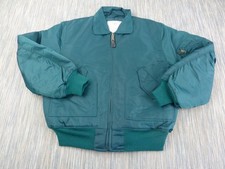Vintage MA2 Bomber Jacket Medium Green Nylon CWU-45/P Cold Weather Flight Style