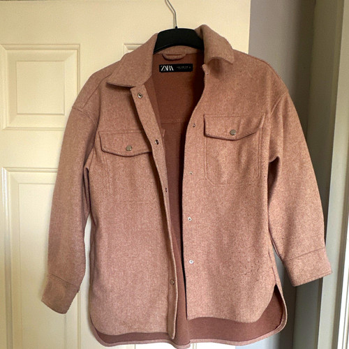 Zara women pink shacket - zara,