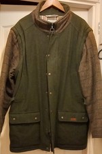  2 In 1 Himalaya Alpaca Harris Tweed Original Puffa Shooting Field Coat Size XL 