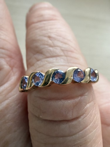 9ct gold tanzanite stone - 5,