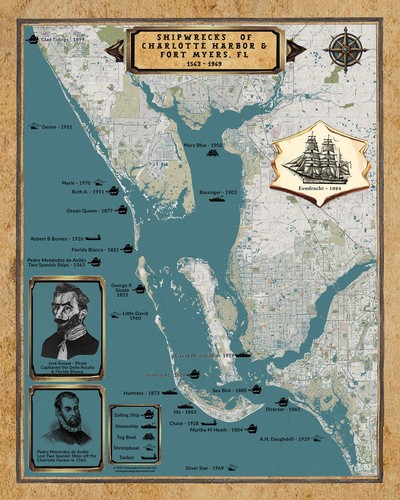 Shipwreck map charlotte - shipwreck, of