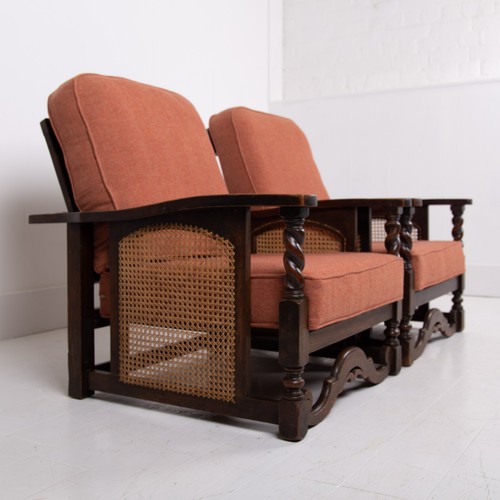Handsome antique pair oak - handsome,
