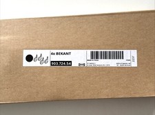 SET OF 4 - Ikea BEKANT Casters wheels, rubber-coated, black 903.724.54 - NEW