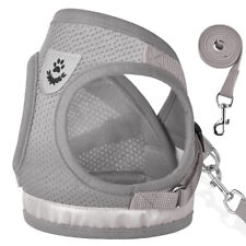 Small Pet Cat Dog Puppy Harness Lead Set Reflective Breathable Soft Mesh Vest