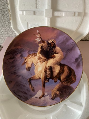 American indian horse plate - american,