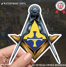 Durham Masonic Stickers Square