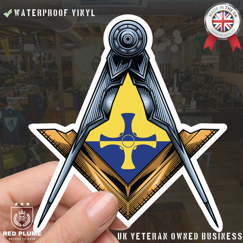 Durham masonic stickers square - masonic,