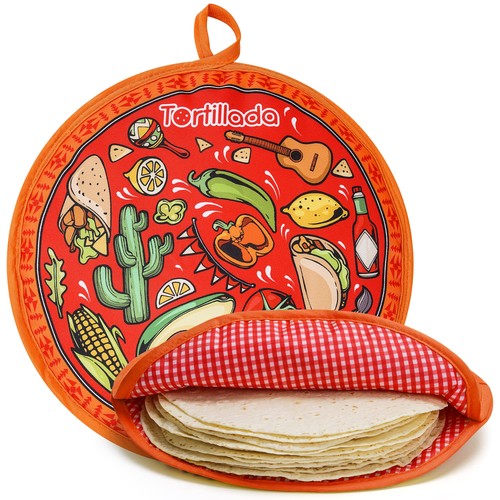 Red cotton tortilla - red, warmer