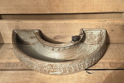 Brown pottery posey - pottery, flower