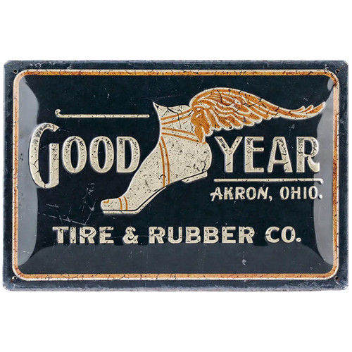 Goodyear tyres tin sign - goodyear,