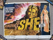 The Vengeance of She 1968 U.K. Quad Movie Poster HAMMER horror