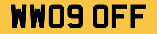 Woof car number - woof, ww09