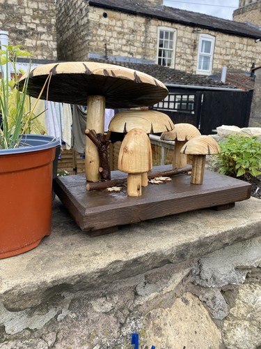 Large wooden mushrooms - large,