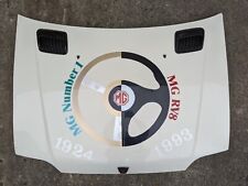 Pride and Clarke. Metro MG commemorative car bonnet, MG RV8.